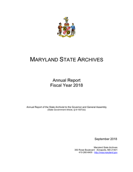 Annual Report Fiscal Year 2018