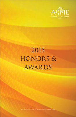 2015 Honors & Awards