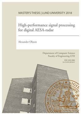 High-Performance Signal Processing for Digital AESA-Radar