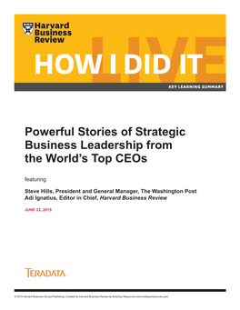 Powerful Stories of Strategic Business Leadership from the World's Top