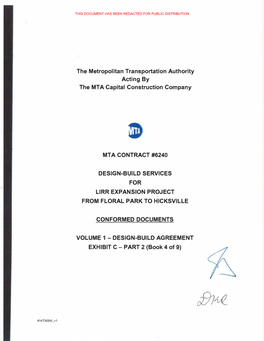 The Metropolitan Transportation Authority Acting By