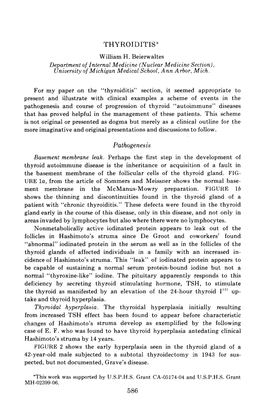 THYROIDITIS* Pathogenes Is