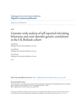 Genome-Wide Analysis of Self-Reported Risk-Taking Behaviour