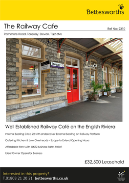 The Railway Cafe Ref No: 2310