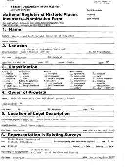 T4ational Register of Historic Places Inventory-Nomination Form 1