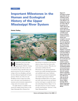 Important Milestones in the Human and Ecological History of the Upper Mississippi River System