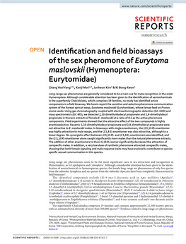 Identification and Field Bioassays of the Sex Pheromone Of