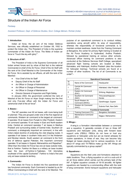 Structure of the Indian Air Force