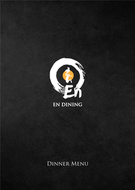 Dinner Menu EN Dining Your Perfect Japanese Dining Place for Any Occasion!