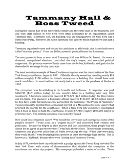 Boss Tweed Reading