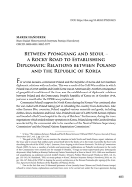 A Rocky Road to Establishing Diplomatic Relations Between Poland and the Republic of Korea