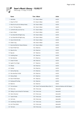 Sean's Music Library - 15/05/17 6182 Songs, 17.4 Days, 41.52 GB