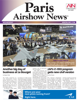 Another Big Day of Business at Le Bourget LM's C-130J Program