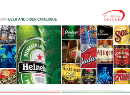 Beer and Cider Catalogue Contents