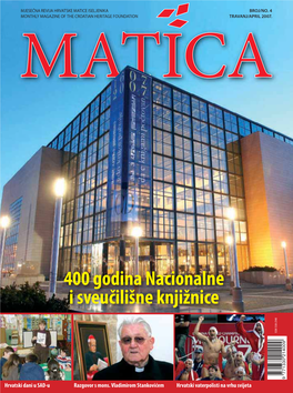 400 Godina Nacionalne I Sveučilišne Knjižnice ISSN 1330-2140 ISSN