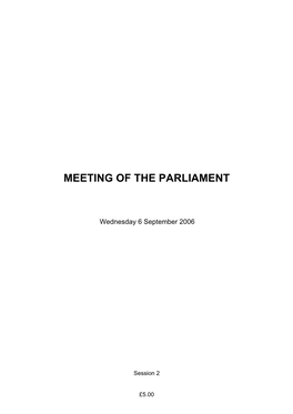 Meeting of the Parliament