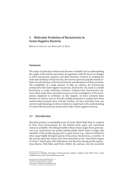 Molecular Evolution of Bacteriocins in Gram-Negative Bacteria