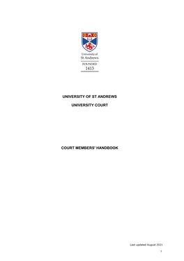 University Court Handbook