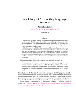 Tracklang: Tracking Language Options