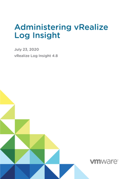 Administering Vrealize Log Insight