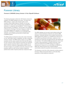 Forensic Library 1720110-01