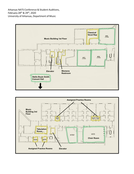 Arkansas NATS Conference & Student Auditions, February 28Th & 29Th, 2020 University of Arkansas, Department of Music