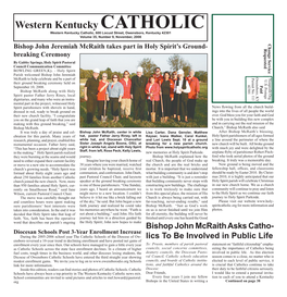 Western Kentucky CATHOLIC Western Kentucky Catholic, 600 Locust Street, Owensboro, Kentucky 42301