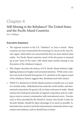 Still Missing in the Rebalance? the United States and the Pacific Island Countries Eric Y