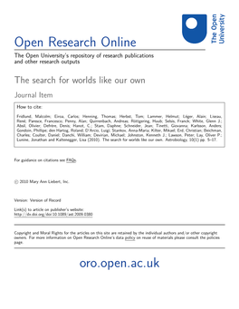 Open Research Online Oro.Open.Ac.Uk