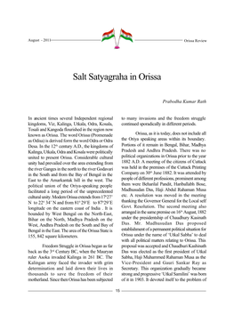 Salt Satyagraha in Orissa