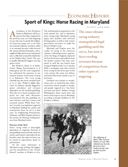 Sport of Kinds: Horse Racing in Maryland