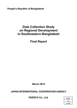 Data Collection Study on Regional Development in Southeastern Bangladesh
