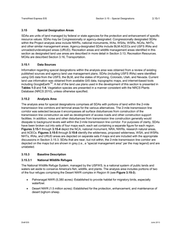 3.15 Special Designation Areas Sdas Are Units of Land Managed by Federal Or State Agencies for the Protection and Enhancement of Specific Resource Values