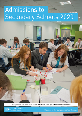 Admissions to Secondary Schools 2020