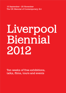 Ten Weeks of Free Exhibitions, Talks, Films, Tours and Events