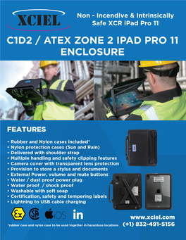 C1d2 / Atex Zone 2 Ipad Pro 11 Enclosure