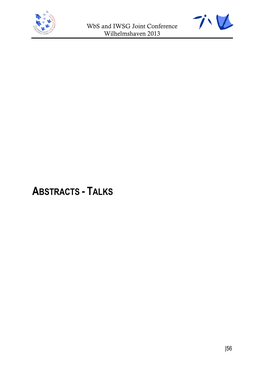 Abstracts - Talks