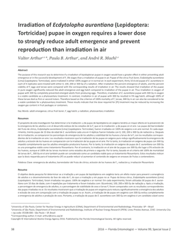 Irradiation of Ecdytolopha Aurantiana (Lepidoptera: Tortricidae) Pupae In