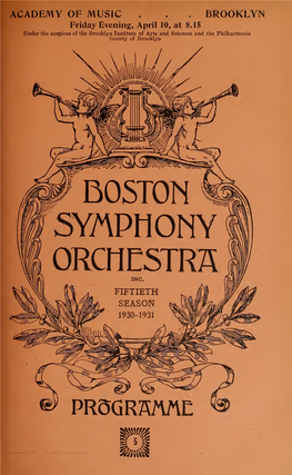 Boston Symphony Orchestra Concert Programs, Season 50,1930