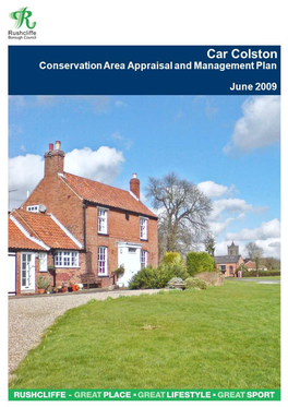 Car Colston Appraisal and Management Plan