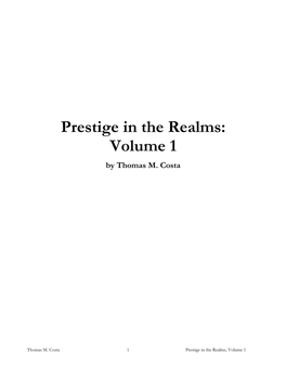 Prestige in the Realms: Volume 1