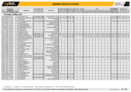 Midweek Regular Coupon 20/05/2021 12:03 1 / 4