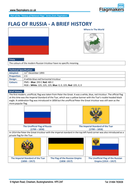 FLAG of RUSSIA - a BRIEF HISTORY Where in the World