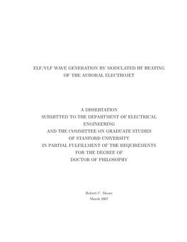 Elf/Vlf Wave Generation by Modulated Hf Heating of the Auroral Electrojet