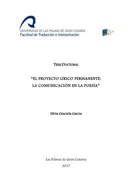 El Proyecto Lírico Permanente: La Comunicación En La Poesía”