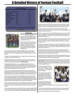 A Detailed History of Furman Football