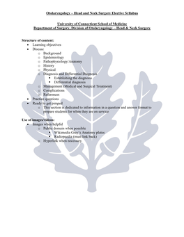 Otolaryngology-Syllabus-For-MS4.Pdf