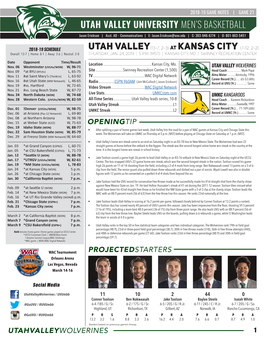 Utah Valley University Men's Basketball