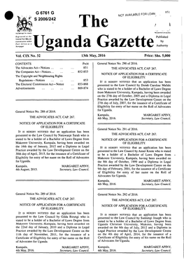 The —Uganda. (Jhzcttc