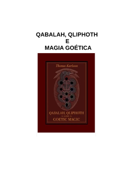 Qabalah, Qliphoth E Magia Goética